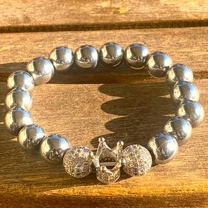Beautiful Silver Crown Bracelet